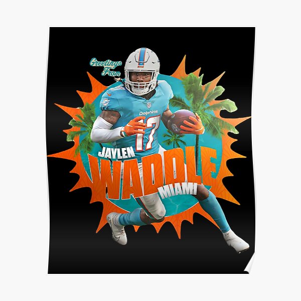 Jaylen Waddle Miami Dolphins Football Glossy Sticker Vinyl 