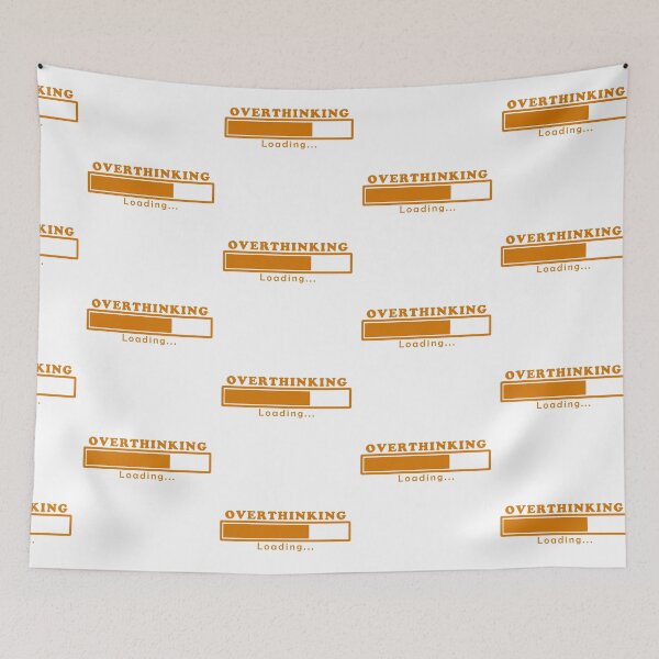 Item preview, Cute Funny Aesthetic Orange Overthinking Design designed and sold by Dr3amsInInk.