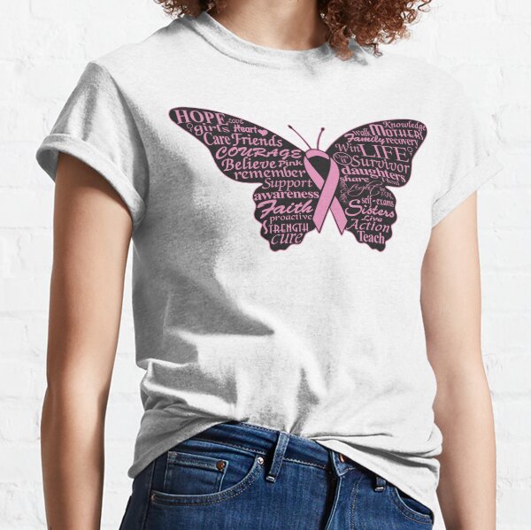 Breast Cancer Awareness Month October Butterfly Classic T-Shirt