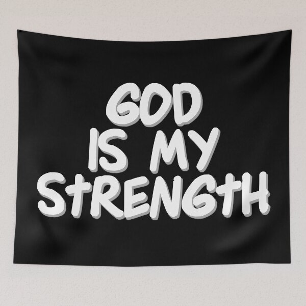 Item preview, Christian Quotes - Bible Verse - God is My Strength designed and sold by MyArt23.