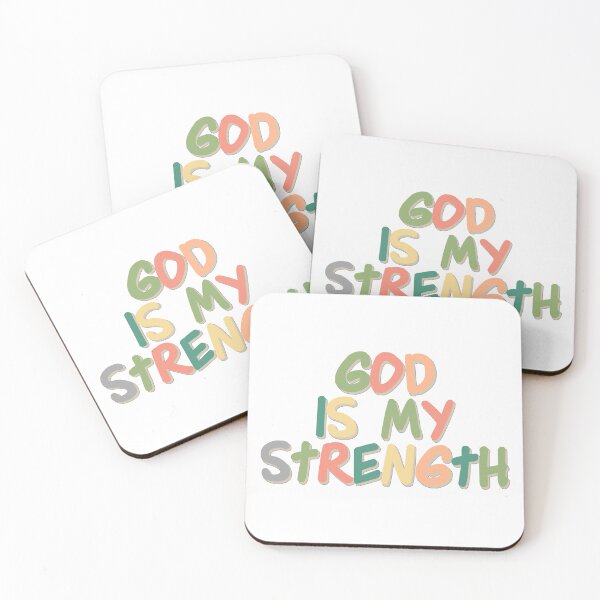 Item preview, Copy of Christian Quotes - Bible Verse - God is My Strength designed and sold by MyArt23.