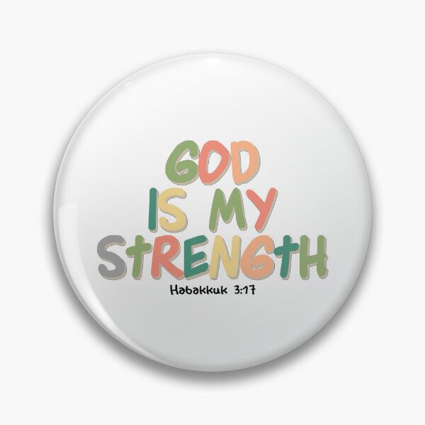 Item preview, Copy of Christian Quotes - Bible Verse - God is My Strength designed and sold by MyArt23.
