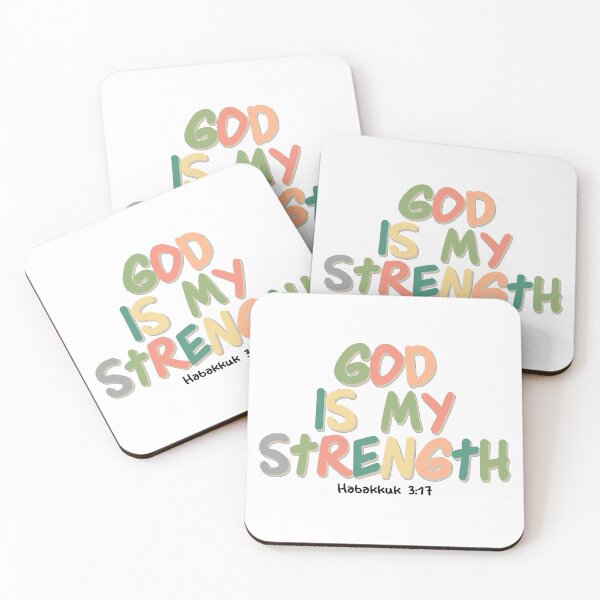 Item preview, Copy of Christian Quotes - Bible Verse - God is My Strength designed and sold by MyArt23.