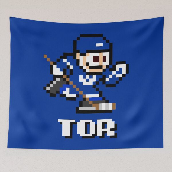 Item preview, Toronto Maple Leafs Home + Initials (8-bit Hockey Player) designed and sold by The Armorsmith.