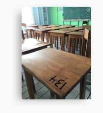 school desks Canvas Print