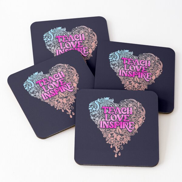 Item preview, Teach Love Inspire Teacher Student School Hippie Heart designed and sold by CRHPOD20.