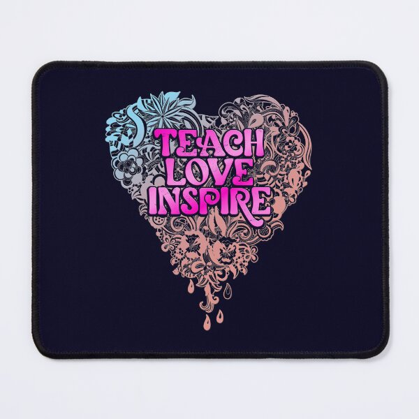Item preview, Teach Love Inspire Teacher Student School Hippie Heart designed and sold by CRHPOD20.