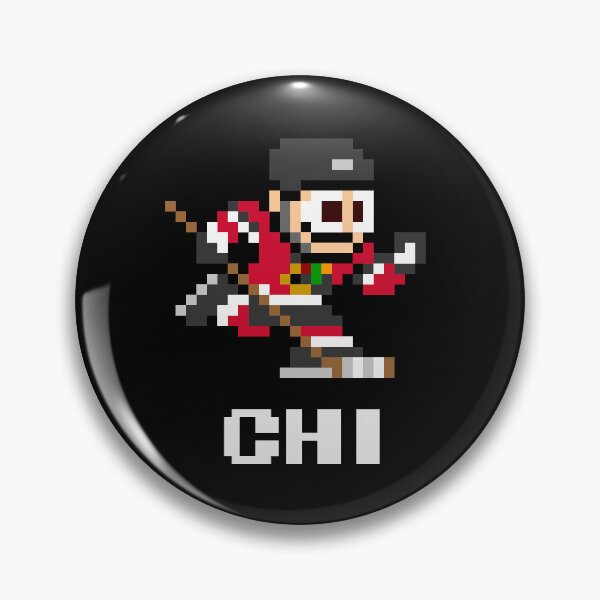 Item preview, Chicago Blackhawks Home + Initials (8-bit Hockey Player) designed and sold by The Armorsmith.