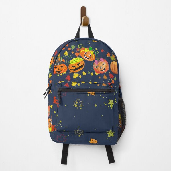 Item preview, Autumn Equinox - Happy Pumpkins Dancing Through Fall Leaves designed and sold by ttsayt1earth.