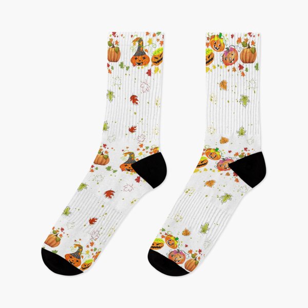 Item preview, Autumn Equinox - Happy Pumpkins Dancing Through Fall Leaves designed and sold by ttsayt1earth.