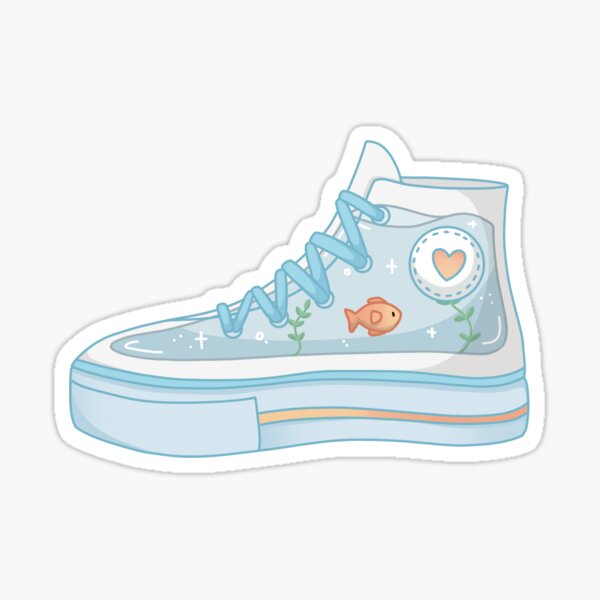 Converse Shoe Shaped Fish Tank Sticker for Sale by LilysPillowFort Redbubble