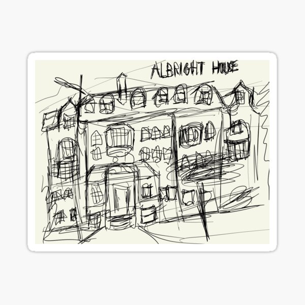 "Albright House GoodNotes Sketch" Sticker for Sale by Zoew601 Redbubble