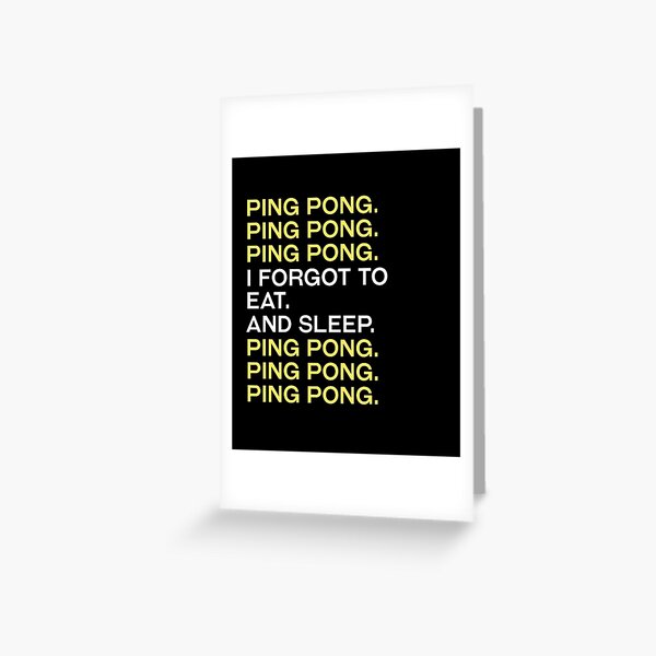 Ping Pong Greeting Cards for Sale