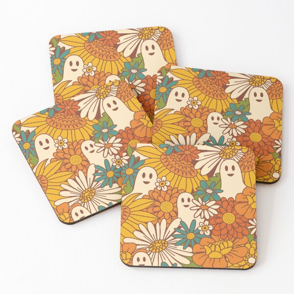 Item preview, 70s Boo Floral - Harvest designed and sold by latheandquill.