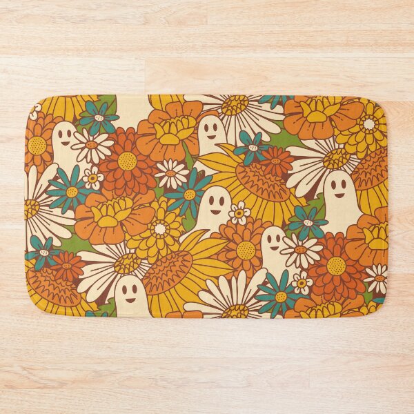 Item preview, 70s Boo Floral - Harvest designed and sold by latheandquill.