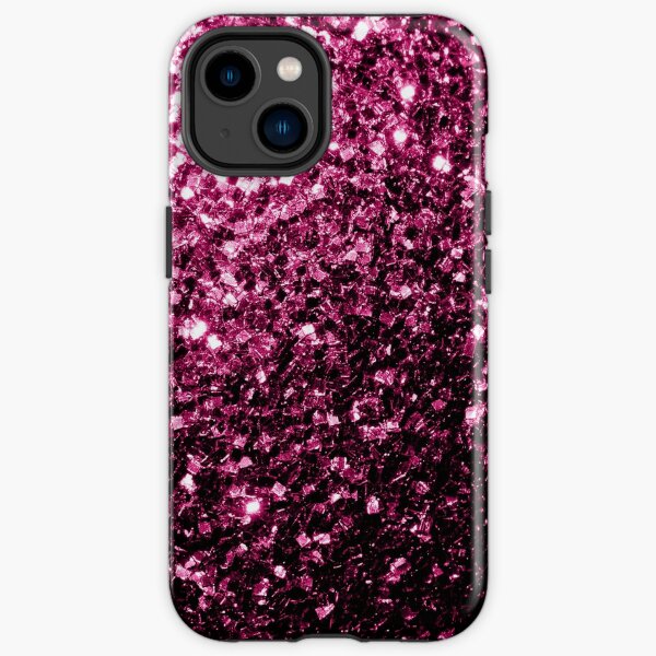 Dark Pink faux glitter sparkles iPhone Tough Case