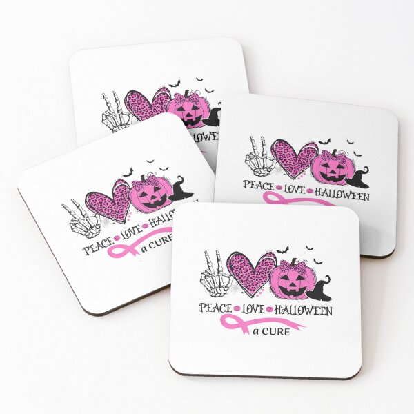Item preview, Peace Love Halloween and a Cure Breast Cancer Halloween designed and sold by Theodorefletche.