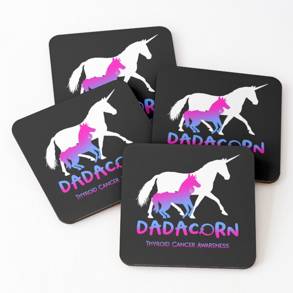 Item preview, Thyroid Cancer Awareness Dad Unicorn Dadacorn Support Thyroid Cancer Warrior  designed and sold by RunningShop.