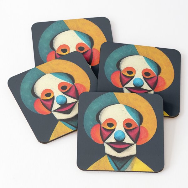 Item preview, Digital Abstract Portrait of A Circus Clown designed and sold by delohill.