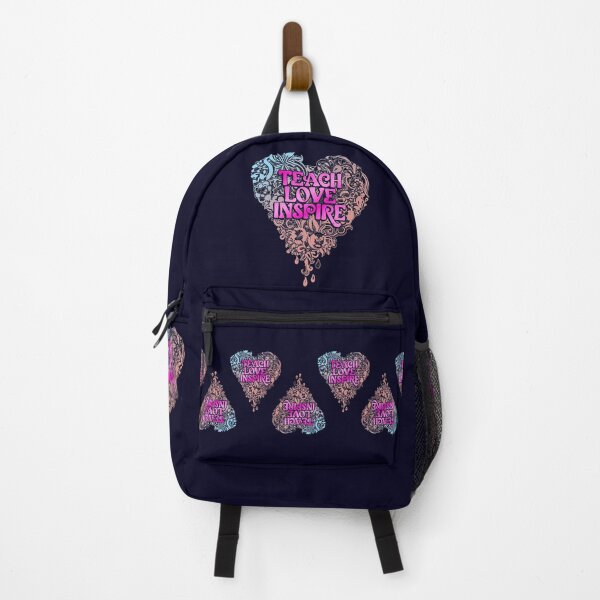 Item preview, Teach Love Inspire Teacher Student School Hippie Heart designed and sold by CRHPOD20.