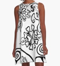 Variety of Flowers A-Line Dress