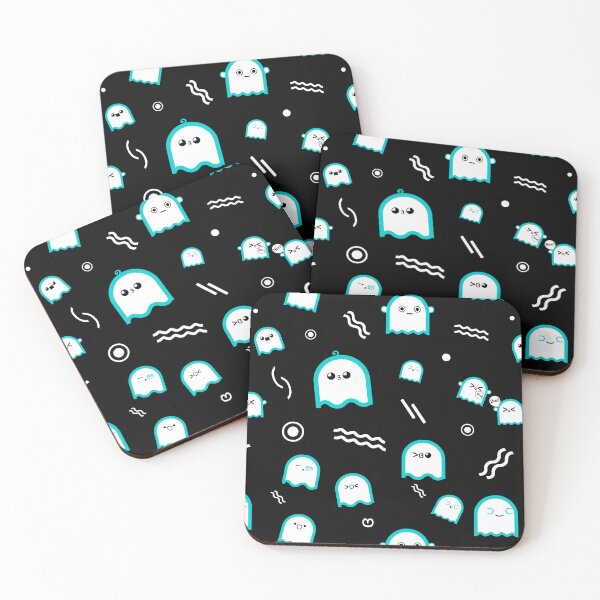 Item preview, Kawaii | Cute Ghosts (Black BG) designed and sold by mixMixtli.
