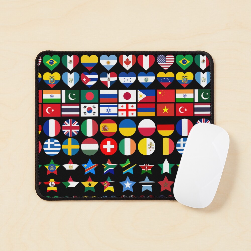 Flags of Countries of the Worlds in Geometric Shapes Sticker