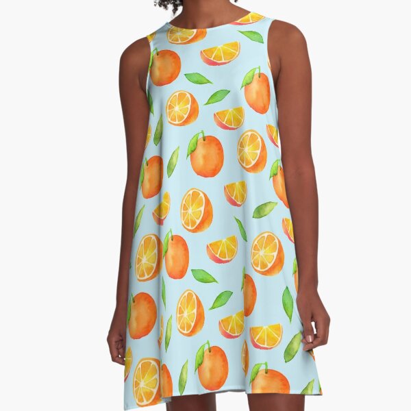 dress with oranges on it
