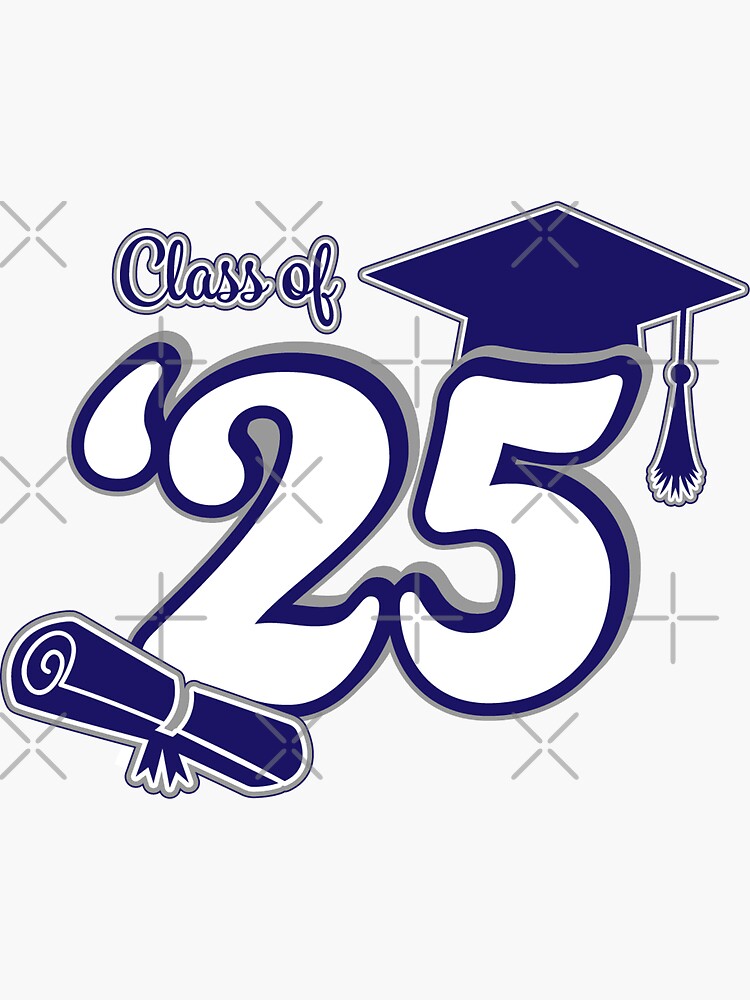 Class of 2025 Graduation Design (Blue and Grey) | Sticker