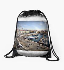 Marseilles Harbor Drawstring Bag