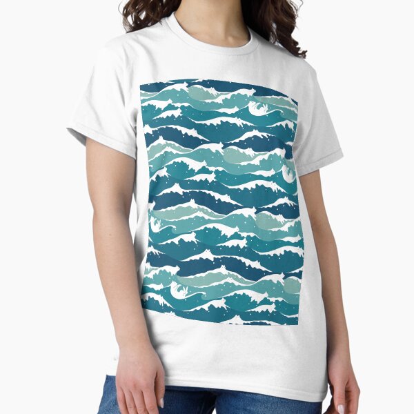 Vista previa del artículo con la obra «Cat Landscape 135: Olas de gato», diseñado y vendido por ilovedoodle.