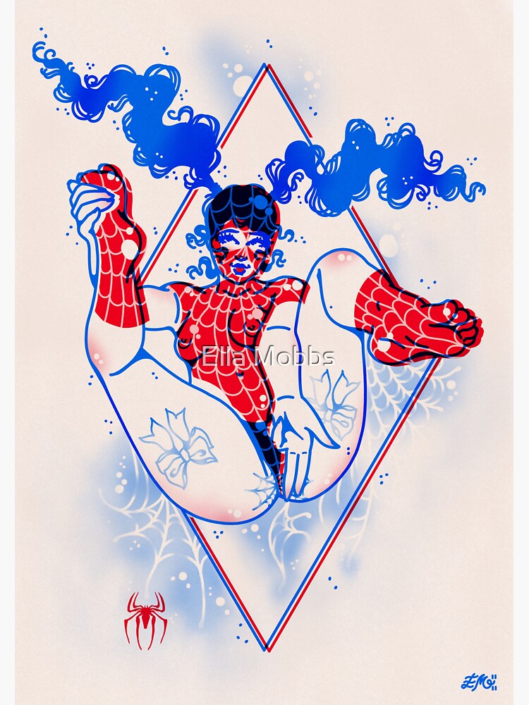 Spider Girl Illustration Traditional Tattoo Flash Stock Vector (Royalty  Free) 1076964371 | Shutterstock