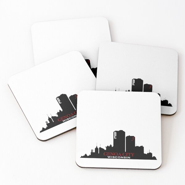 Item preview, Genoa City, Wisconsin Skyline - LARGE FONT designed and sold by PawsitiveMum.