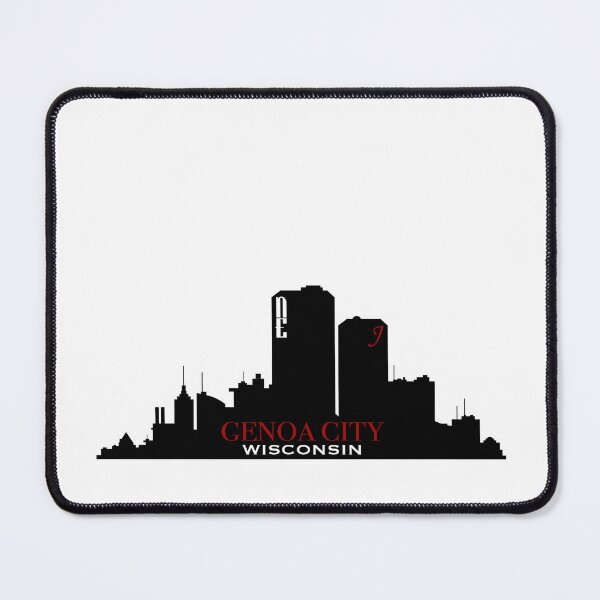 Item preview, Genoa City, Wisconsin Skyline - LARGE FONT designed and sold by PawsitiveMum.