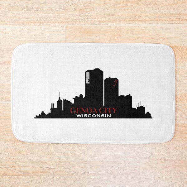 Item preview, Genoa City, Wisconsin Skyline - LARGE FONT designed and sold by PawsitiveMum.