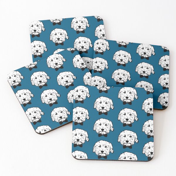 Item preview, Bow tie Doodle dog - Goldendoodle with bow tie, cheers to dogs, Labradoodle bow tie designed and sold by smooshfaceutd.