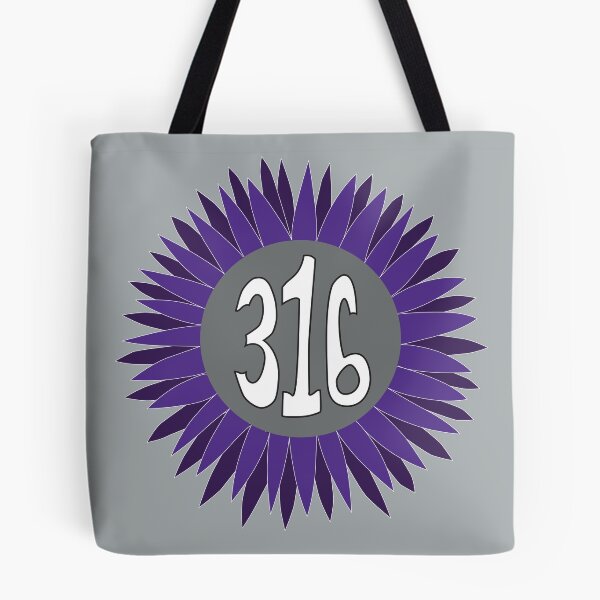 Item preview, Hand Drawn Kansas Sunflower 316 Area Code Purple designed and sold by itsrturn.