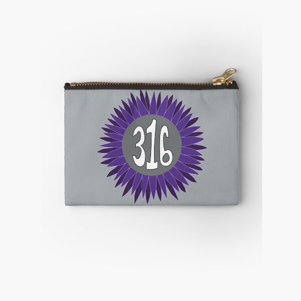 Item preview, Hand Drawn Kansas Sunflower 316 Area Code Purple designed and sold by itsrturn.