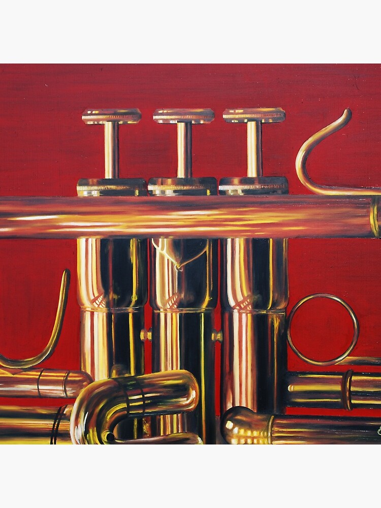 Trumpet in Red by emilypageart