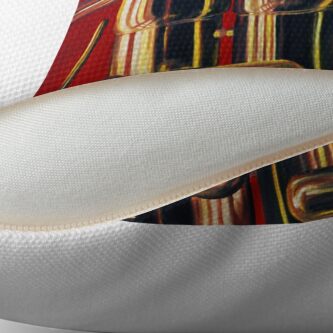 Alternate view of Trumpet in Red Throw Pillow