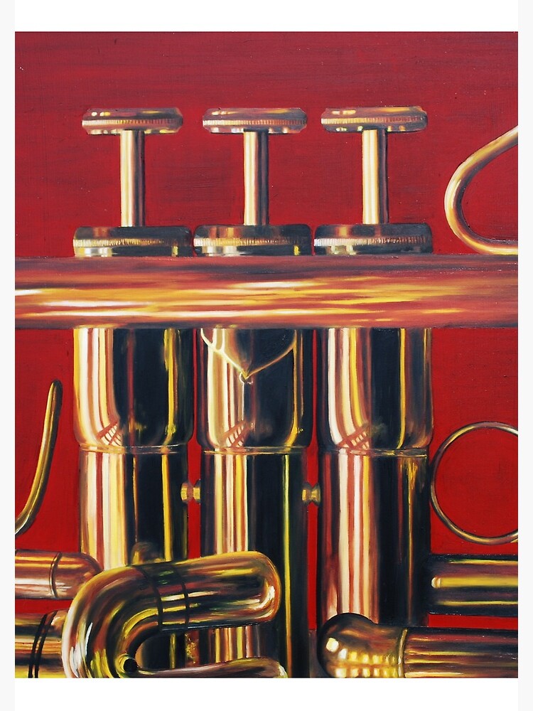 Trumpet in Red by emilypageart