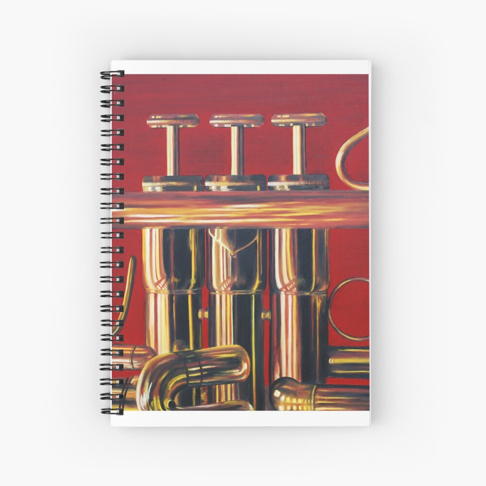 Trumpet in Red Spiral Notebook