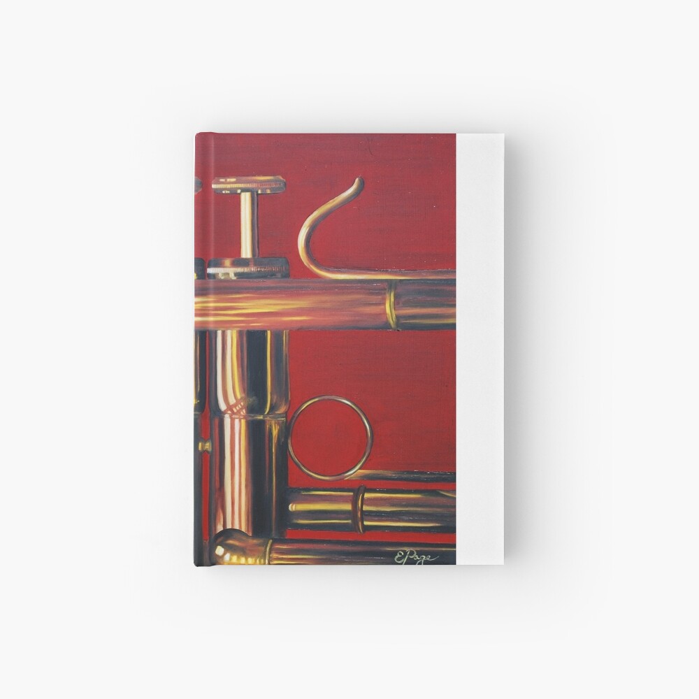 Trumpet in Red Hardcover Journal