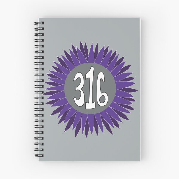 Item preview, Hand Drawn Kansas Sunflower 316 Area Code Purple designed and sold by itsrturn.