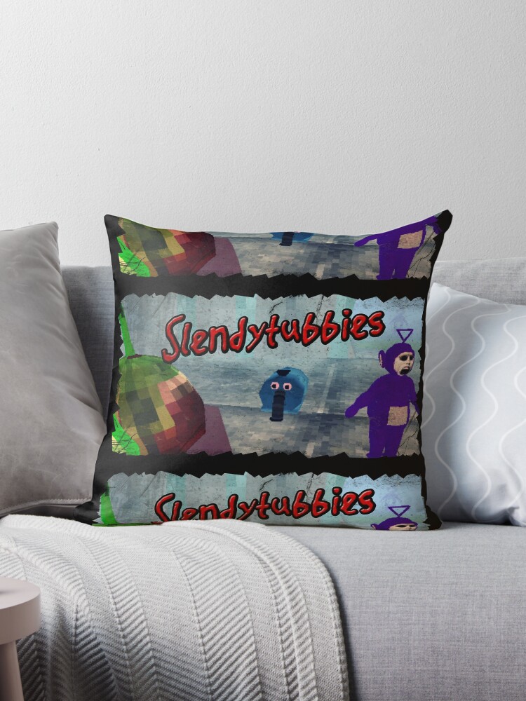 Slendytubbies-Design 1 Throw Cushion Pillow Cover Tellytubbies Slendytubbies  Slenderman Horror Game Tinky Winky Kids Halloween