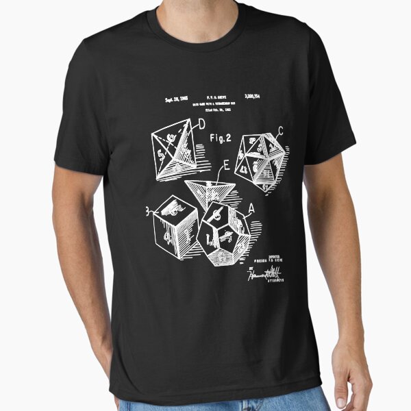 Item preview, Role Playing Dice Patent Prints 1963 Classic T-Shirt designed and sold by Jamearby.