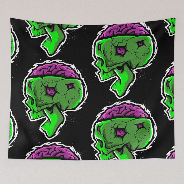 Item preview, Brain Skull green designed and sold by albertocubatas.