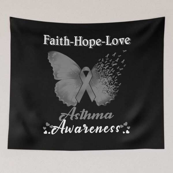 Item preview, Faith Hope Love Butterfly Asthma Awareness designed and sold by Gillosina.
