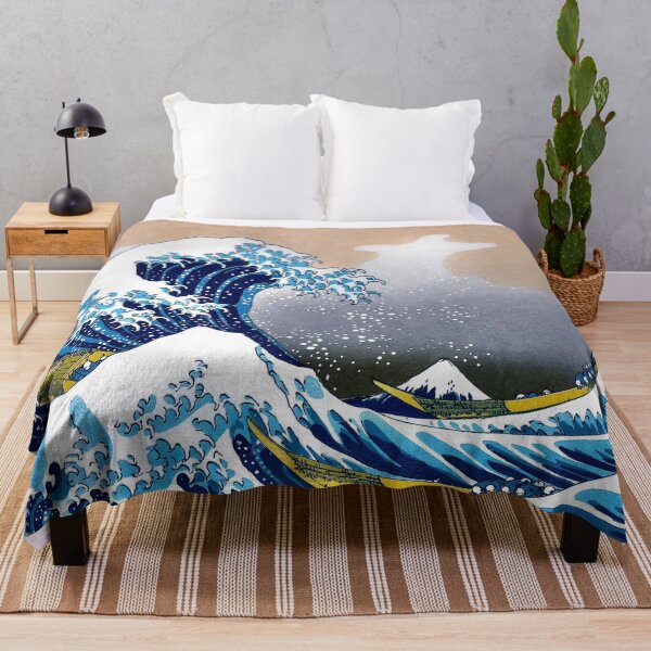 Item preview, Great Wave off Kanagawa by Hokusai Wall Tapestry Vectorized HD High Quality (Click on Artist Notes) designed and sold by sublimepw.