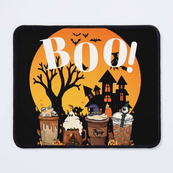 Item preview, Full Moon Batty Boo with Coffee Cups full of goblins and witchy things for Halloween designed and sold by tranquilbeach.